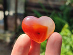 Polished Carnelian Agate Gemstone Hearts x 20 From Madagascar