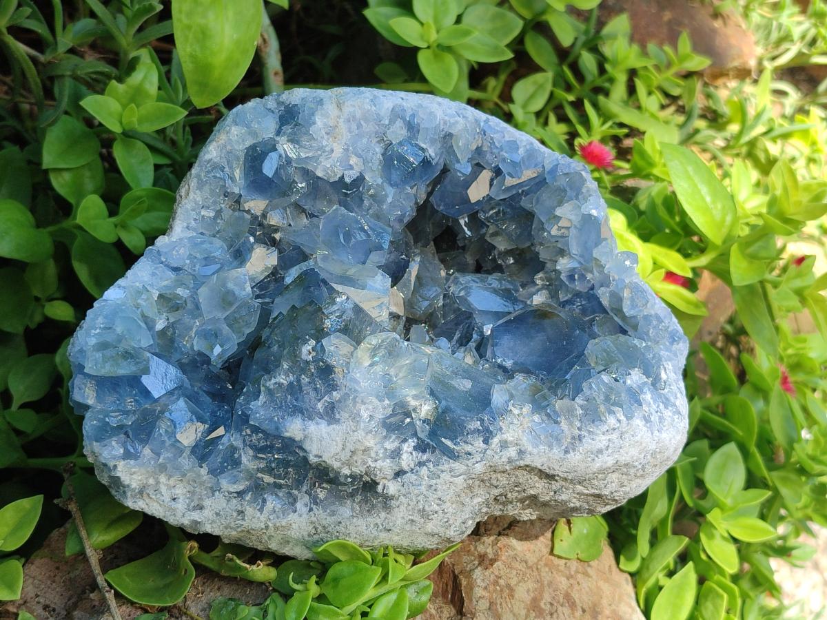 Natural Large Blue Celestite Geode Specimen x 1 From Sakoany, Madagascar