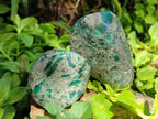 Polished Emerald Mica 'Mutokolite' Standing and Free Forms  x 6 From Mutoko, Zimbabwe