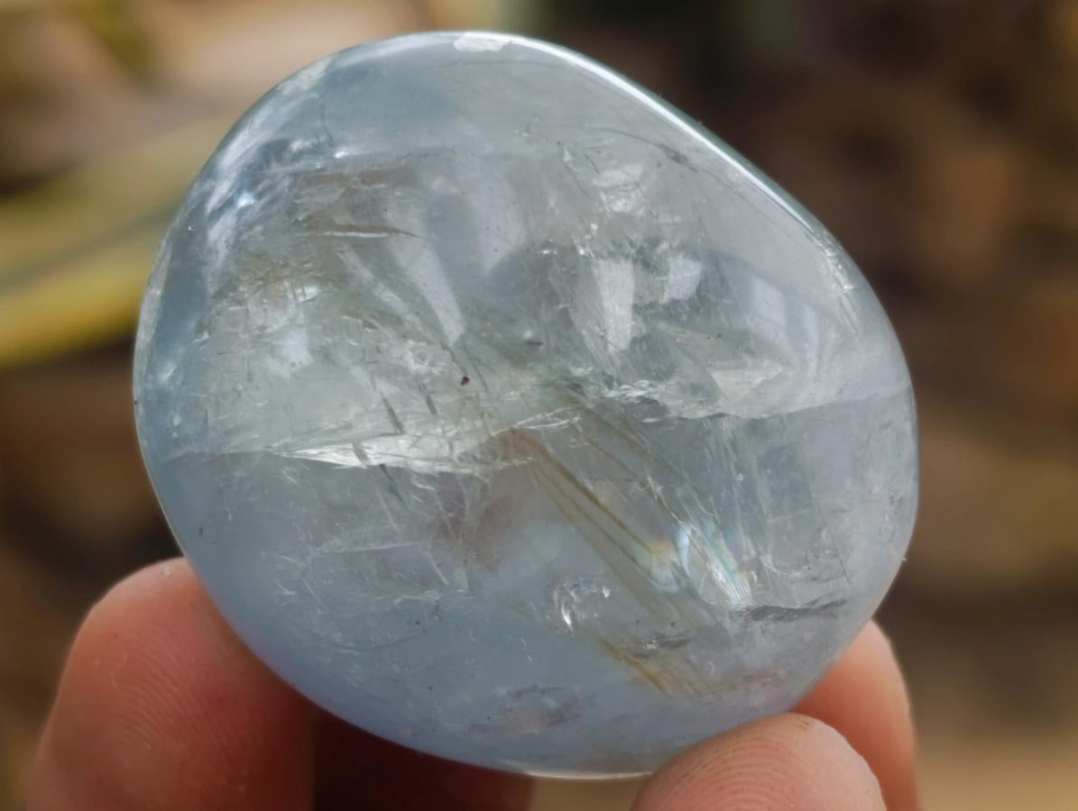 Polished Blue Celestite Free Form Crystals x 20 From Sakoany, Madagascar