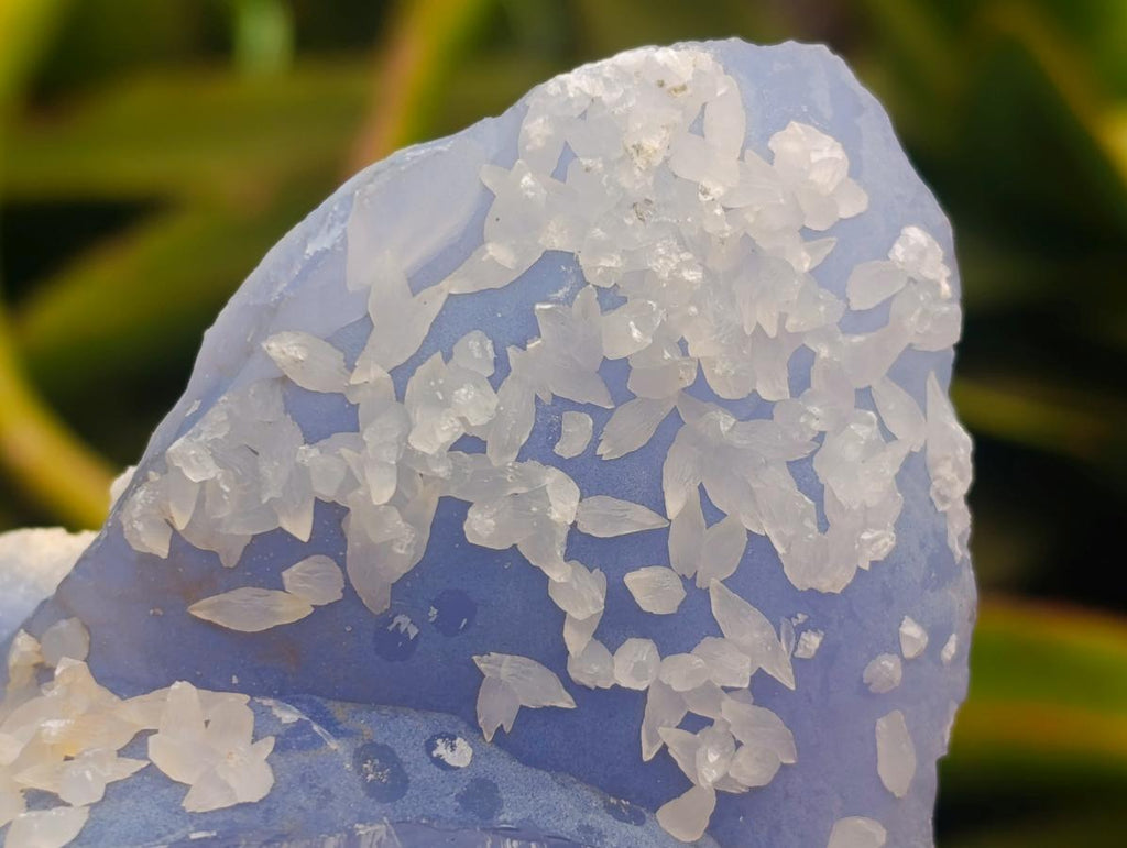 Natural Blue Lace Agate Geode Specimens x 4 From Nsanje, Malawi