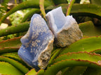 Natural Blue Lace Agate Geode Specimens x 4 From Nsanje, Malawi