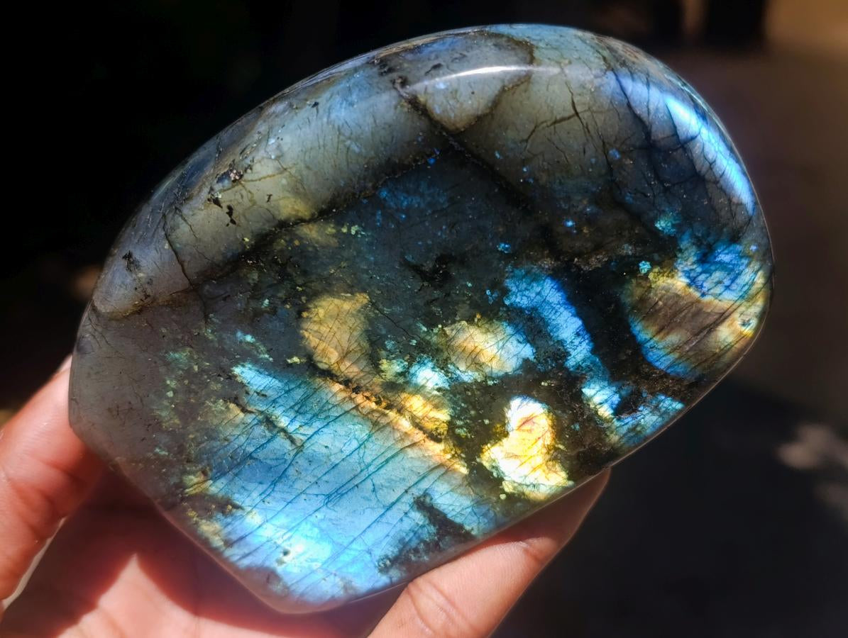 Polished Labradorite Standing Free Forms x 2 From Madagascar