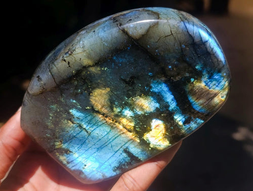 Polished Labradorite Standing Free Forms x 2 From Madagascar