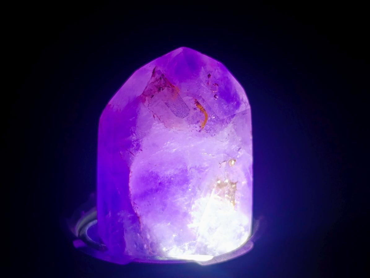 Polished Window Amethyst Crystals One with Enhydro x 20 From Akansobe, Madagascar