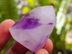 Polished Window Amethyst Crystals One with Enhydro x 20 From Akansobe, Madagascar