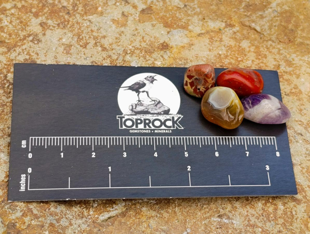 Polished Mixed Tumbled Stone Tubs x 5 From Southern Africa