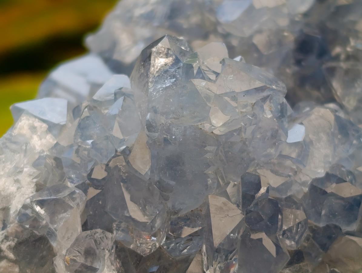 Natural Blue Celestite Crystal Cluster Specimens x 2 From Sakoany, Madagascar