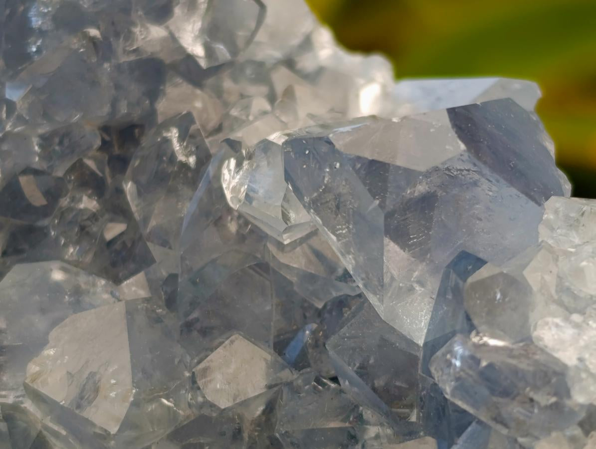 Natural Blue Celestite Crystal Cluster Specimens x 2 From Sakoany, Madagascar