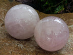 Polished Gemmy Star Rose Quartz Spheres x 3 From Madagascar