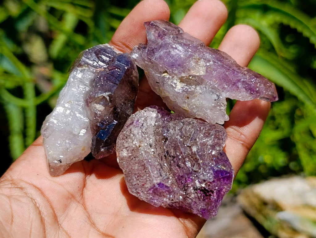 Natural Window Amethyst Crystals x 20 From Chiredzi, Zimbabwe