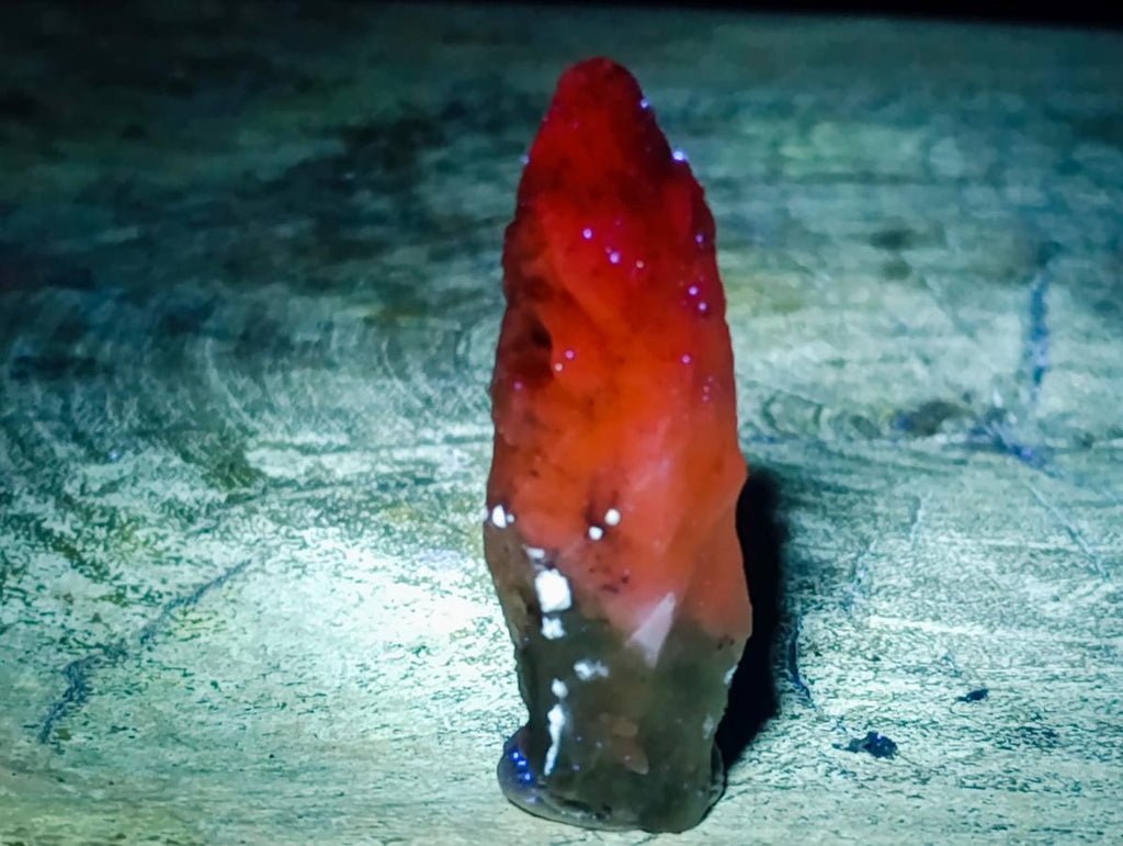 Natural Drusy Quartz Coated Spearhead Calcite Crystals x 35 From Albert's Mountain, Lesotho