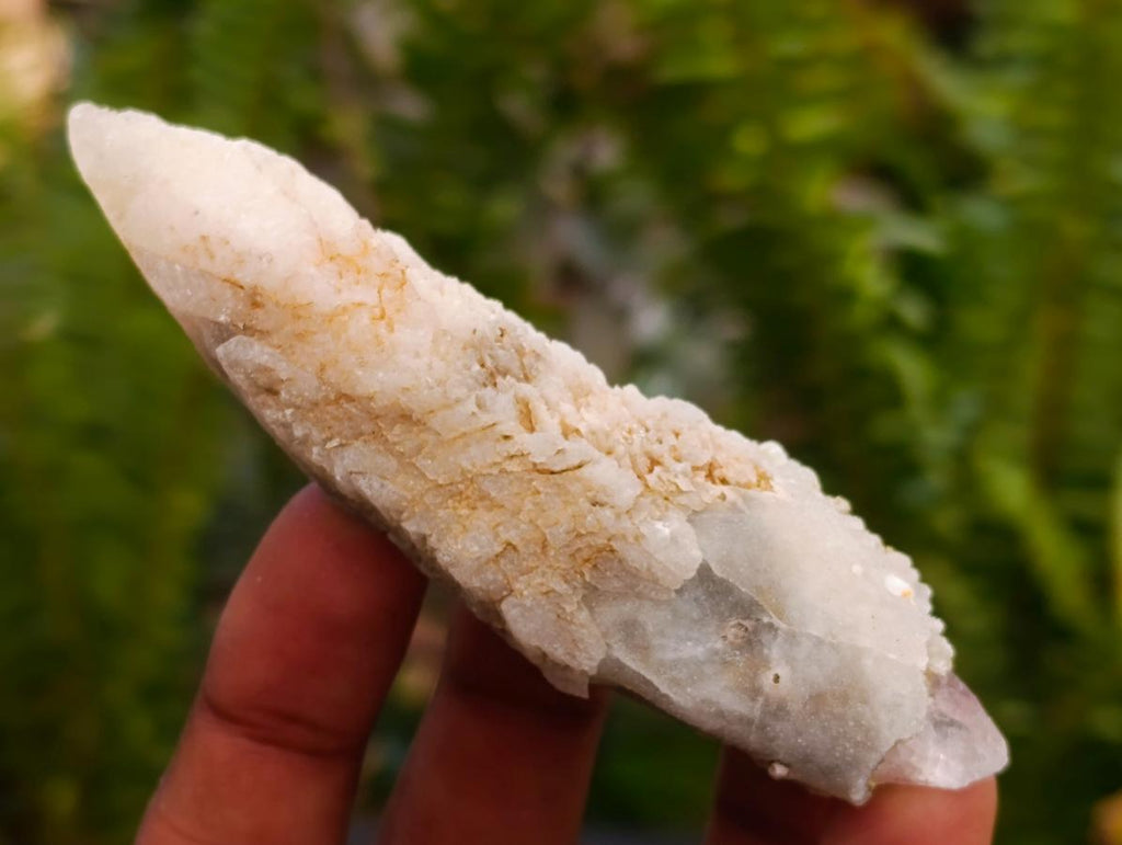 Natural Drusy Quartz Coated Spearhead Calcite Crystals x 35 From Albert's Mountain, Lesotho