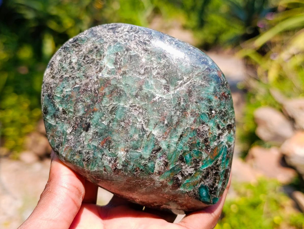 Polished Emerald Mica 'Mutokolite' Standing Free Forms x 2 From Mutoko, Zimbabwe