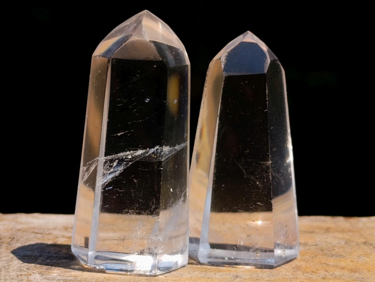 Polished Clear Optic Quartz Jewellery Crystals x 35 From Madagascar - Toprock Gemstones and Minerals 