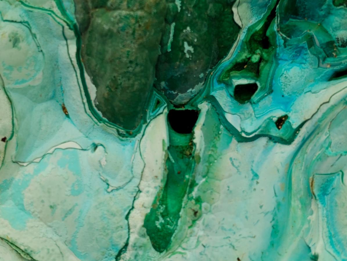 Natural Chrysocolla and Yellow Opal Specimens x 2 From Southern Africa