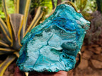 Natural Chrysocolla and Yellow Opal Specimens x 2 From Southern Africa