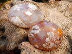 Polished Flower Agate Palm Stones x 20 From Antsahalova, Madagascar