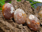 Polished Flower Agate Palm Stones x 20 From Antsahalova, Madagascar