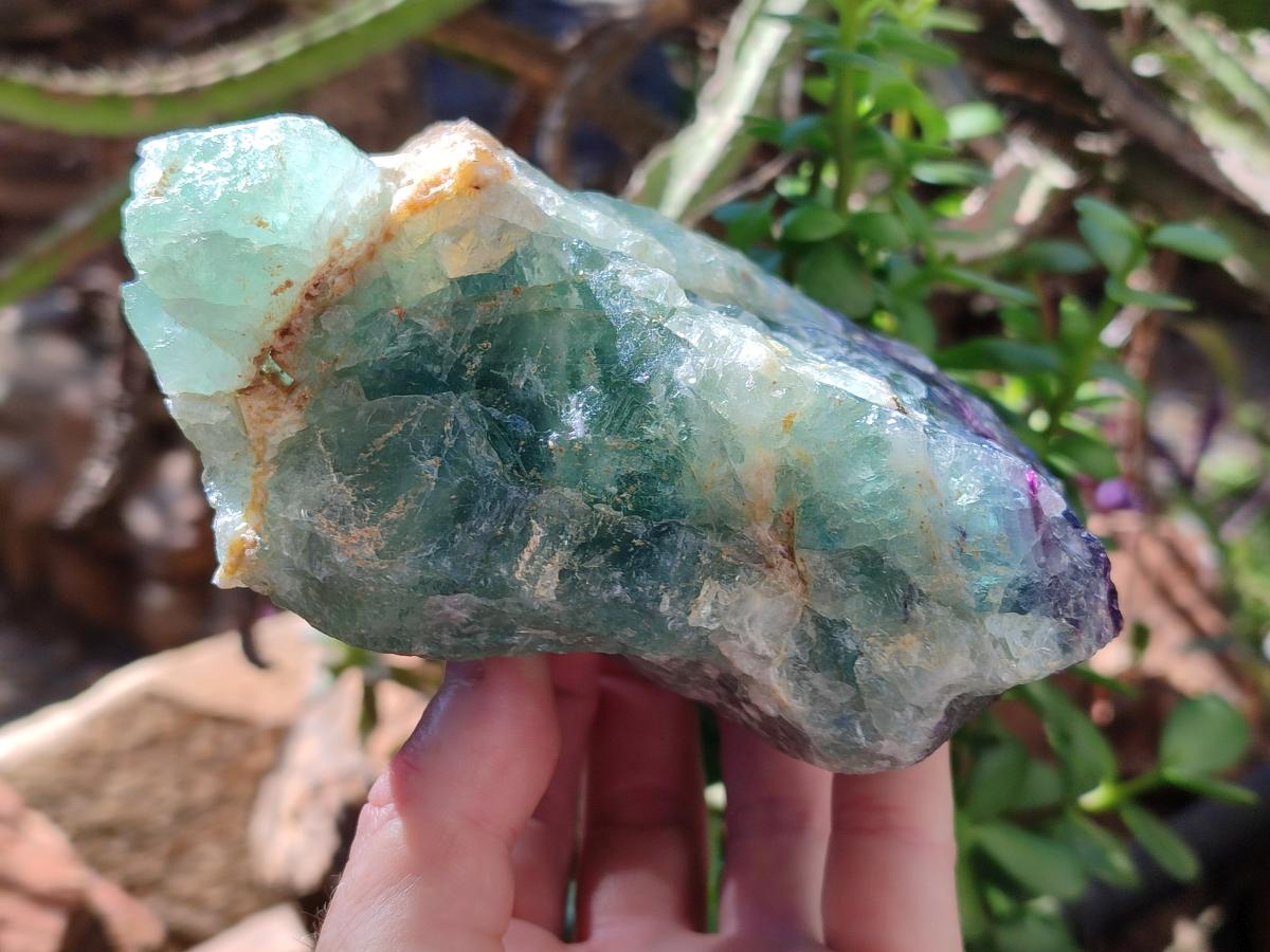Natural Watermelon Fluorite Cobbed Specimens x 3 From Uis, Namibia