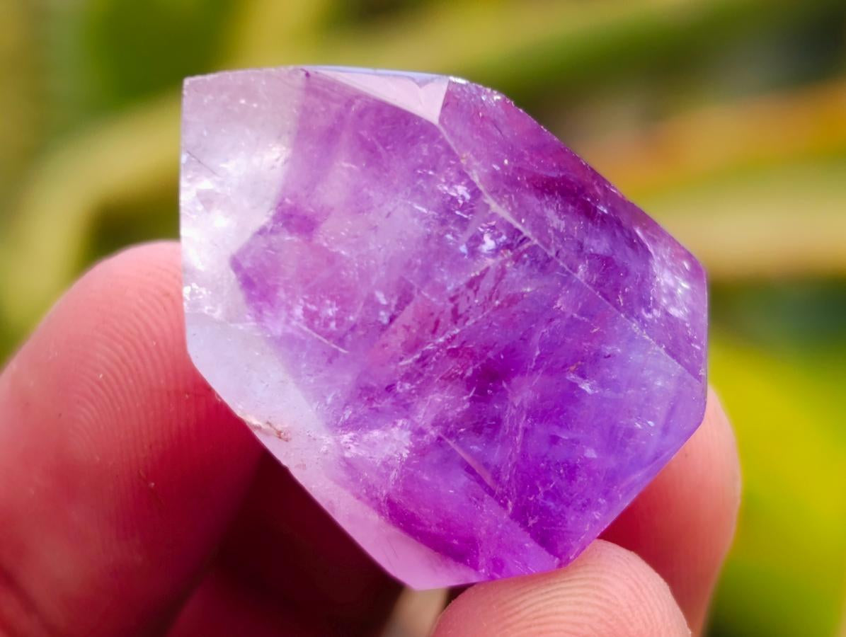 Polished Mini Window Amethyst Crystals x 35 From Akansobe, Madagascar