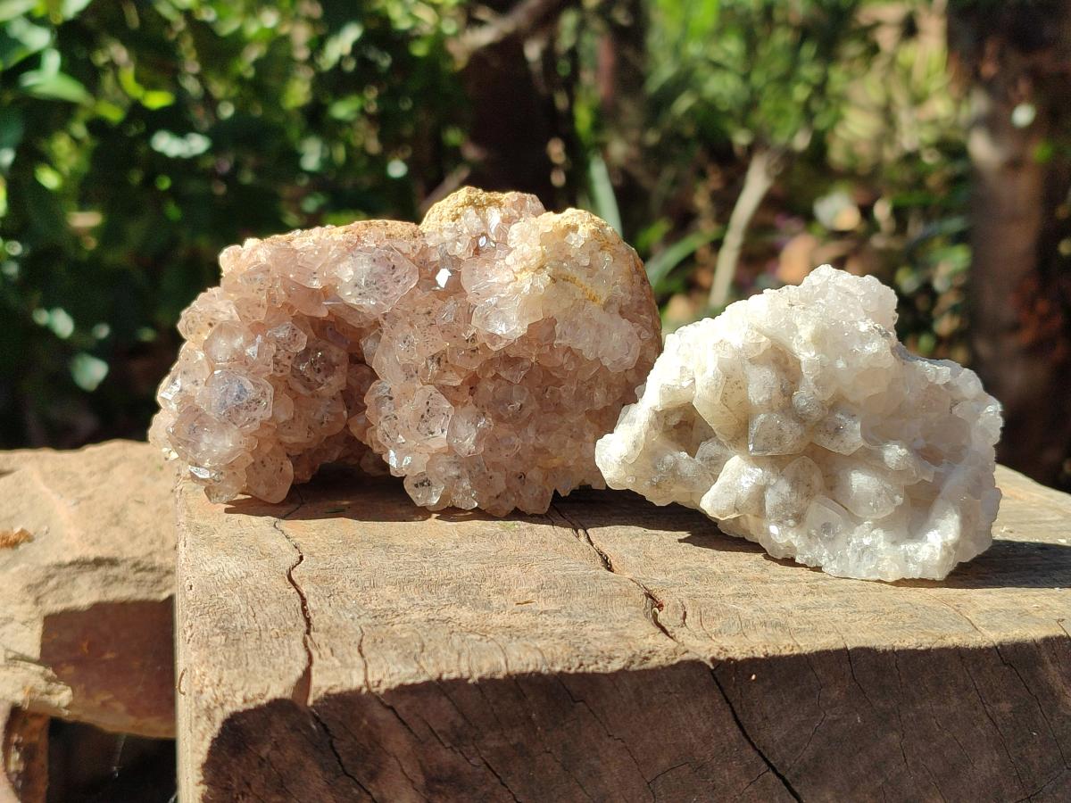 Natural Limonite Quartz Clusters with Goethite Inclusions x 12 From Solwezi, Zambia