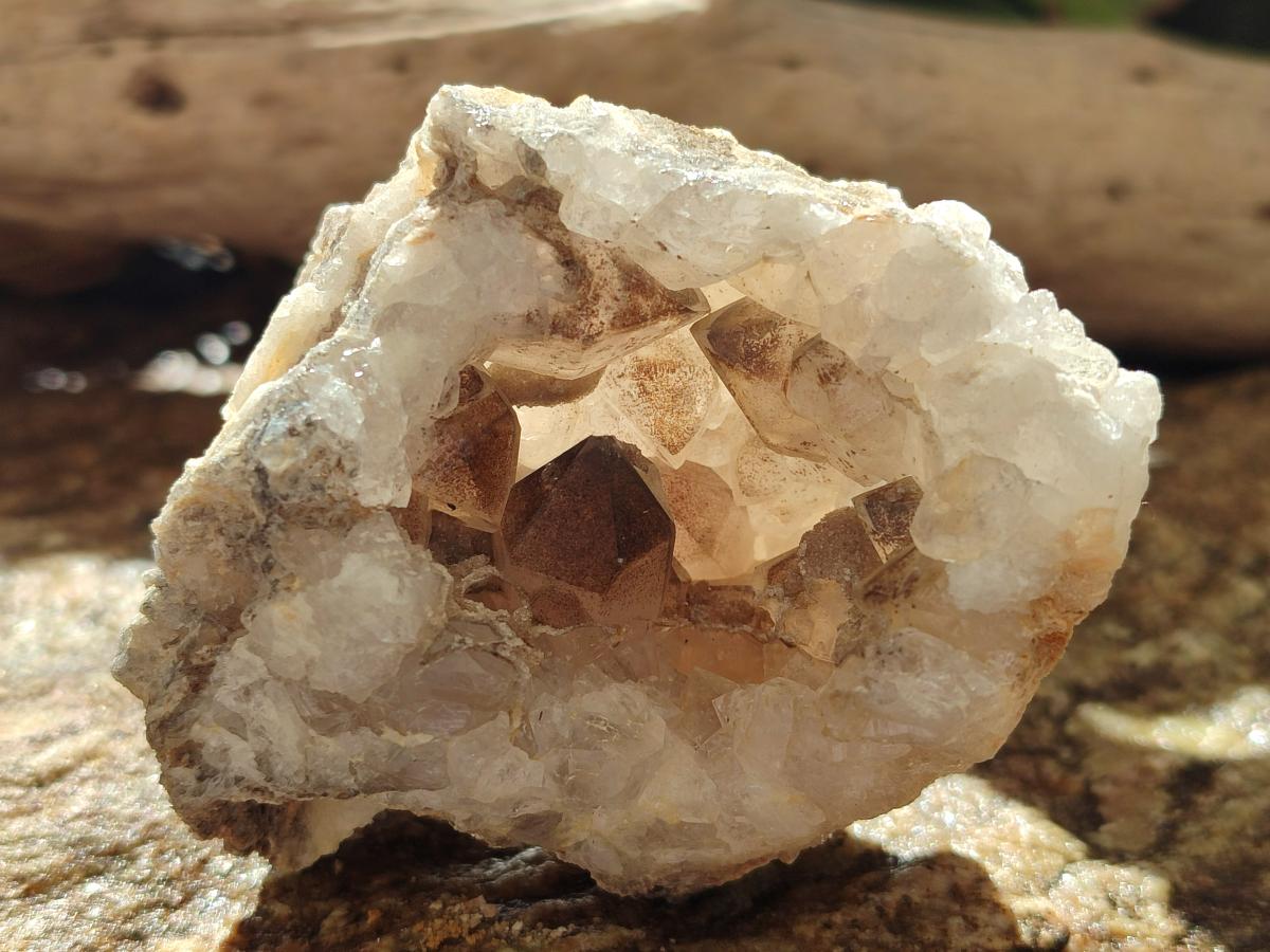 Natural Limonite Quartz Clusters with Goethite Inclusions x 12 From Solwezi, Zambia