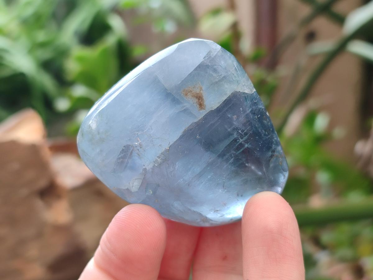 Polished Blue Celestite Free Form Crystals x 12 From Sakoany, Madagascar