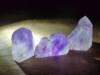 Polished Window Amethyst Crystals x 20 From Akansobe, Madagascar