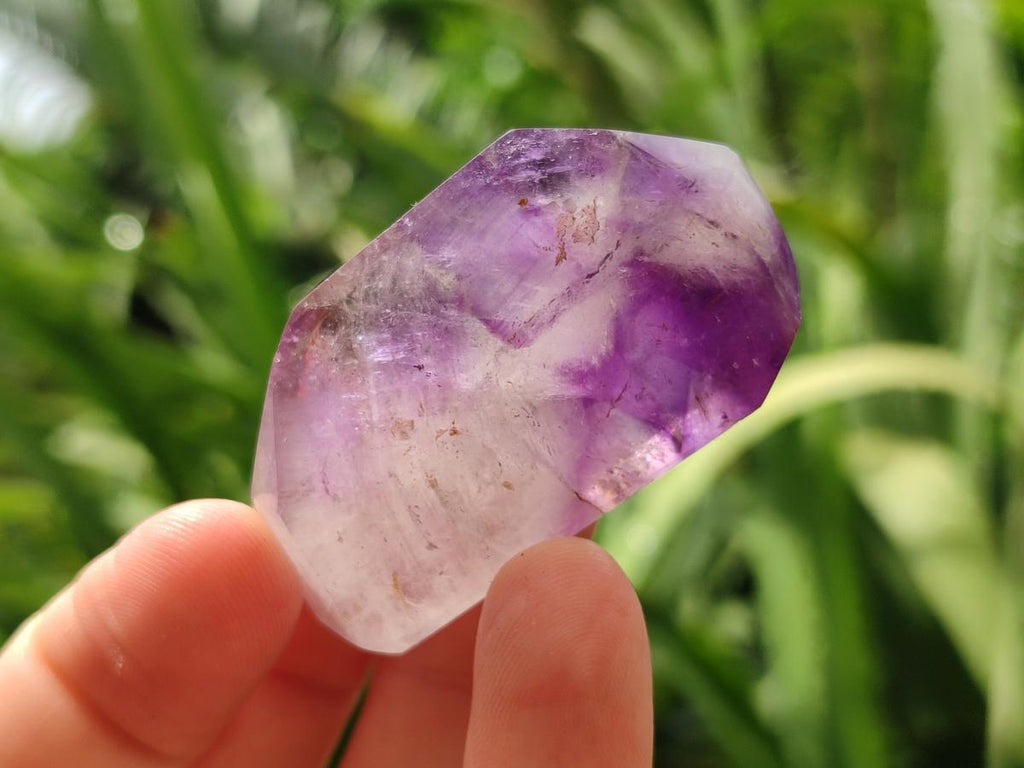 Polished Window Amethyst Crystals x 20 From Akansobe, Madagascar