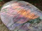Polished Large Rare Purple Sunset Flash Labradorite Standing Free Form x 1 From Madagascar