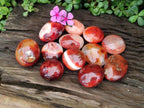 Polished Carnelian Agate Gemstone Galets x 12 From Madagascar