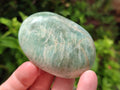 Polished Amazonite Palm Stones x 24 From Zimbabwe