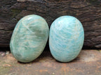Polished Amazonite Palm Stones x 24 From Zimbabwe