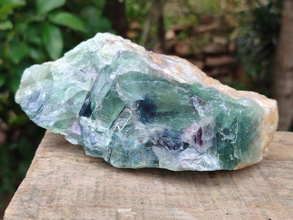 Natural Watermelon Fluorite Cobbed Specimens x 4 From Uis, Namibia