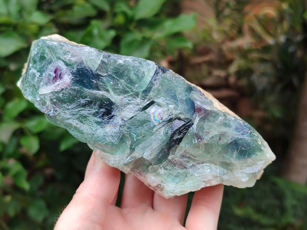 Natural Watermelon Fluorite Cobbed Specimens x 4 From Uis, Namibia