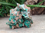 Natural Rare Bladed Barite and Malachite Specimens x 2 From Congo