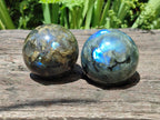 Polished Labradorite Spheres x 4 From Madagascar