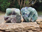 Natural Watermelon Fluorite Cobbed Specimens x 12 From Uis, Namibia