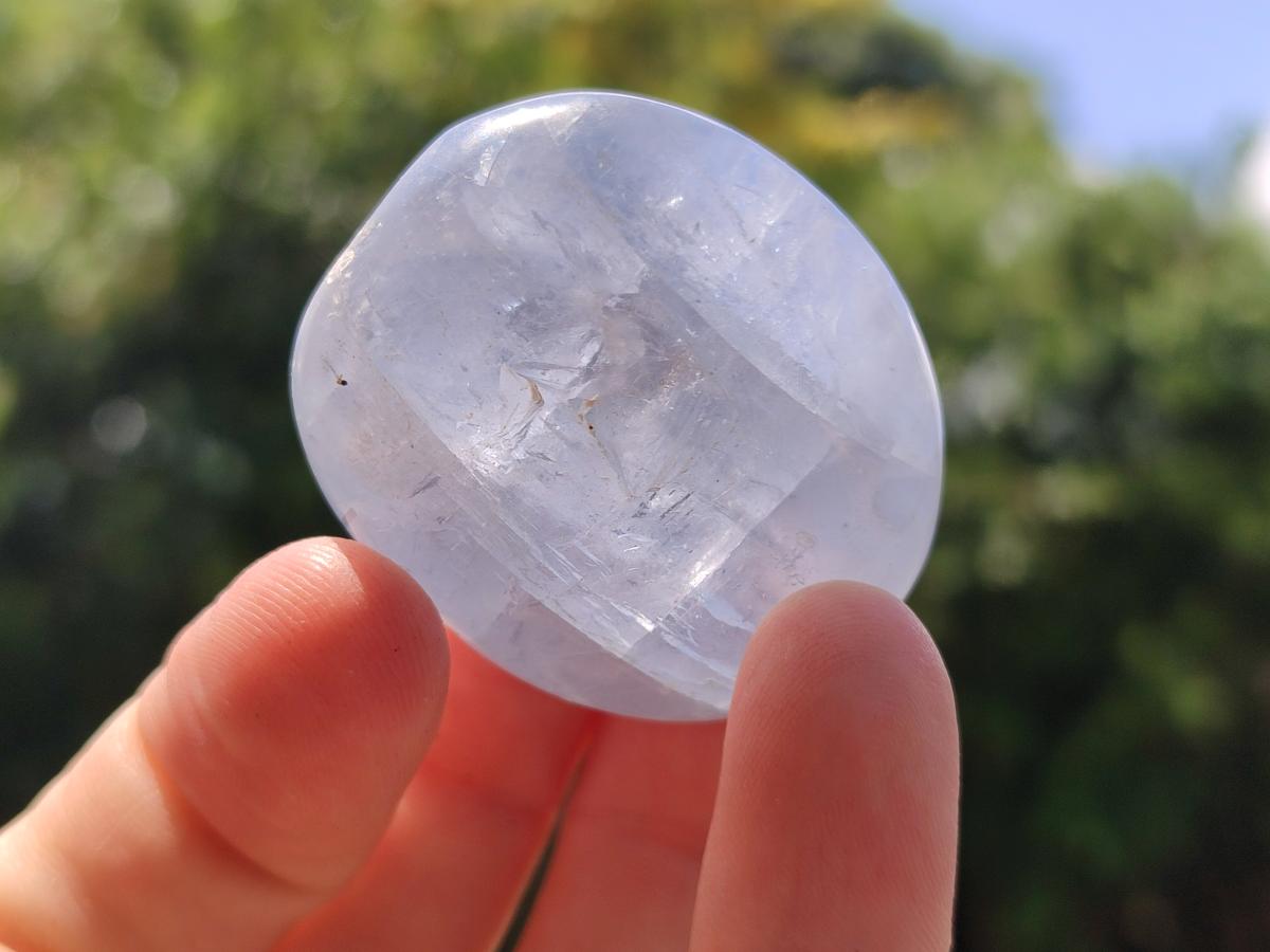 Polished Blue Celestite Free Form Crystals x 20 From Sakoany, Madagascar