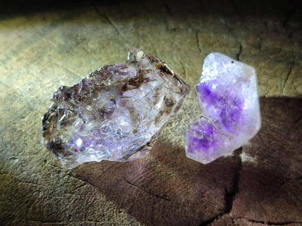 Natural Smokey Amethyst Crystals x 20 From Chiredzi, Zimbabwe