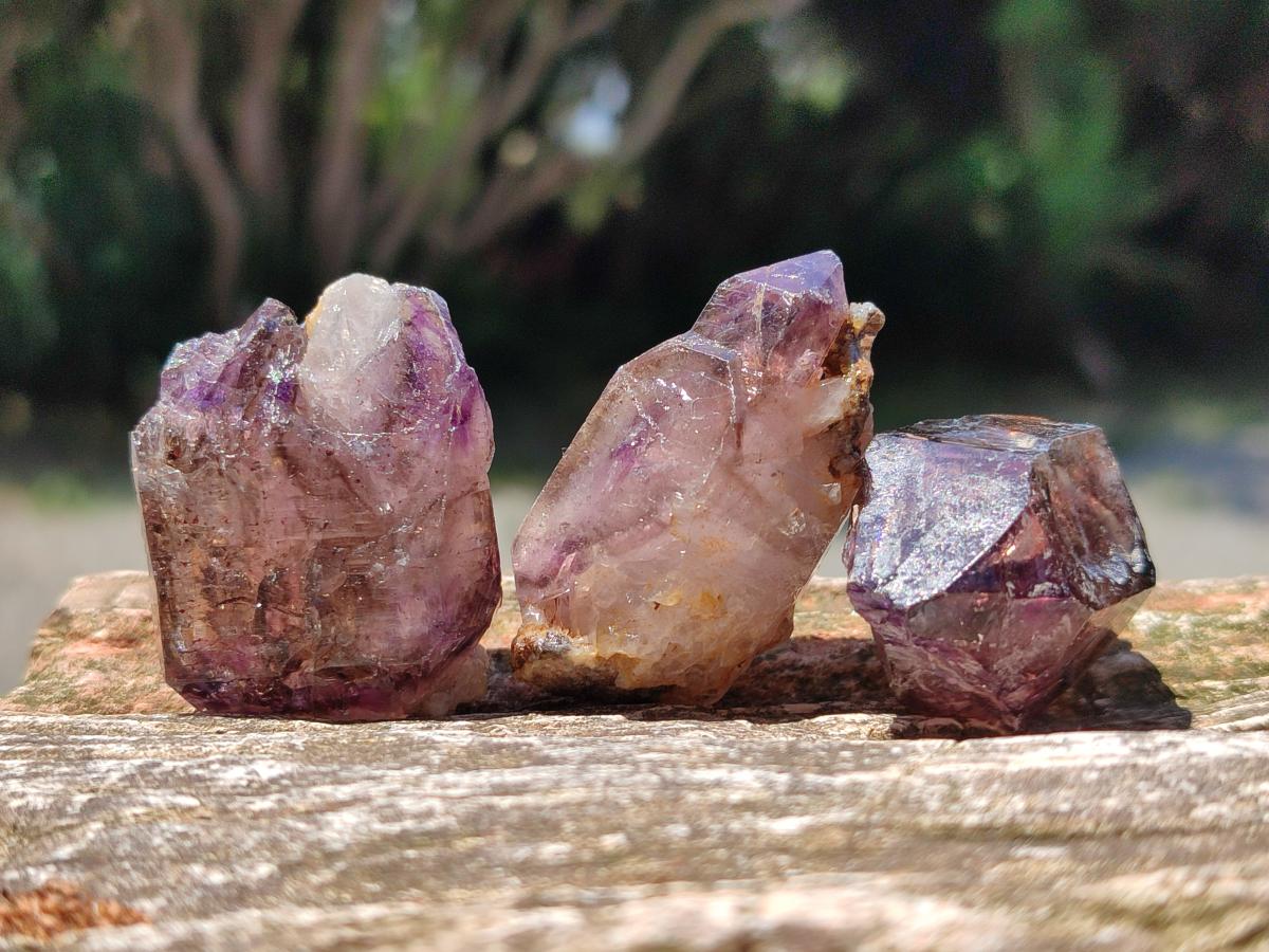 Natural Smokey Amethyst Crystals x 20 From Chiredzi, Zimbabwe