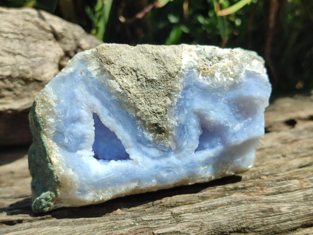 Natural Blue Lace Agate Geode Specimens x 6 From Nsanje, Malawi