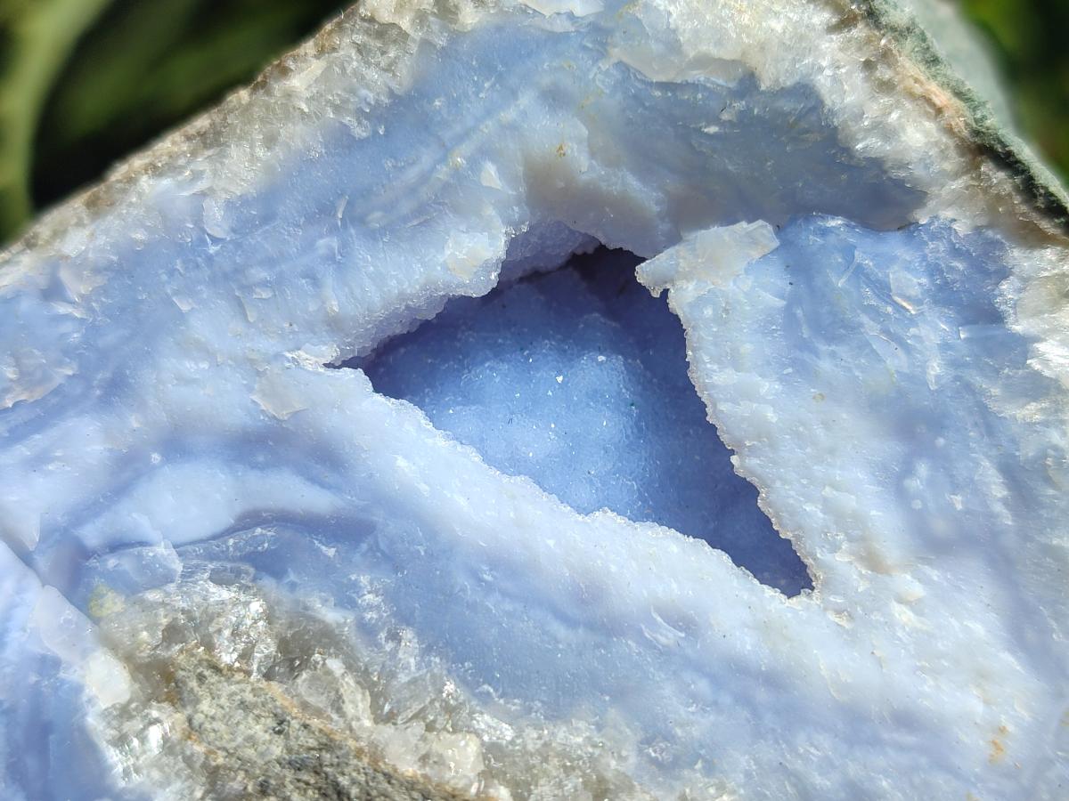 Natural Blue Lace Agate Geode Specimens x 6 From Nsanje, Malawi