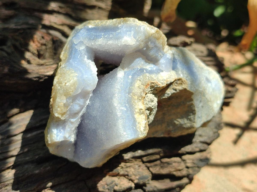 Natural Blue Lace Agate Geode Specimens x 6 From Nsanje, Malawi
