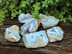 Natural Blue Lace Agate Geode Specimens x 6 From Nsanje, Malawi