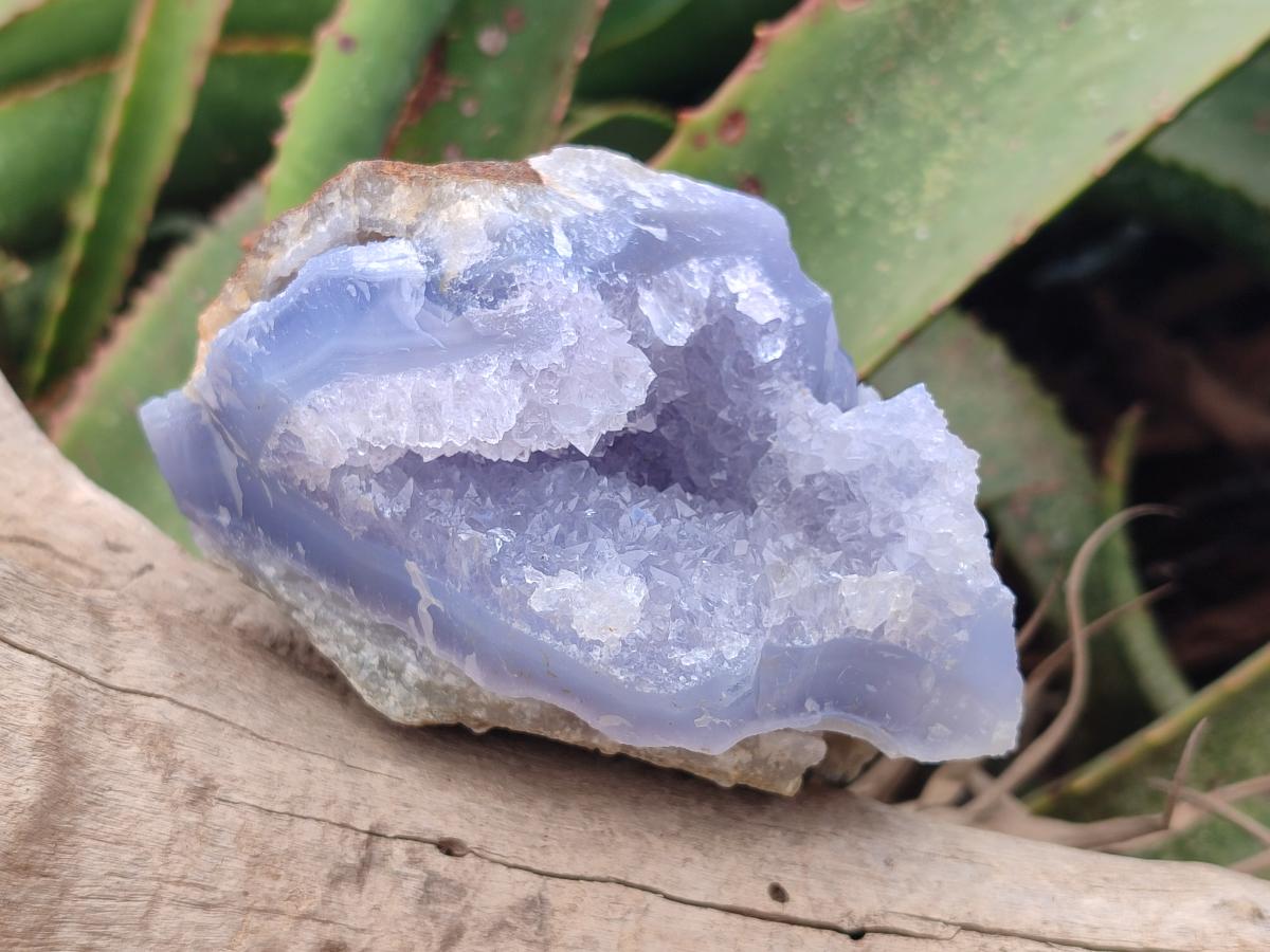 Natural Blue Lace Agate Geode Specimens x 6 From Nsanje, Malawi