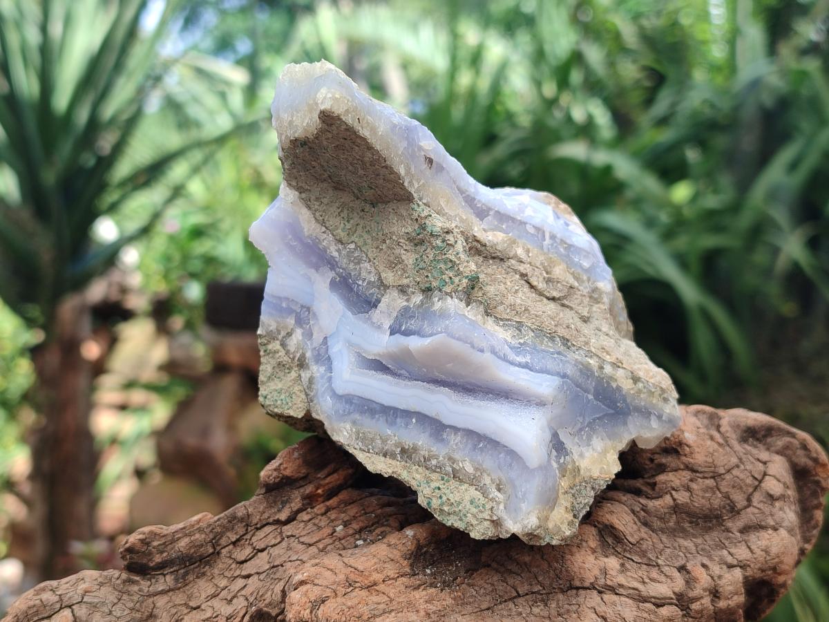 Natural Blue Lace Agate Geode Specimens x 6 From Nsanje, Malawi