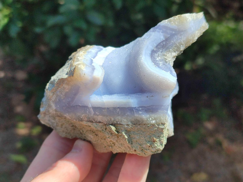 Natural Blue Lace Agate Geode Specimens x 6 From Nsanje, Malawi