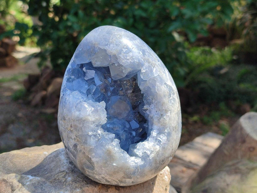 Polished Large Blue Celestite Egg x 1 From Sakoany, Madagascar